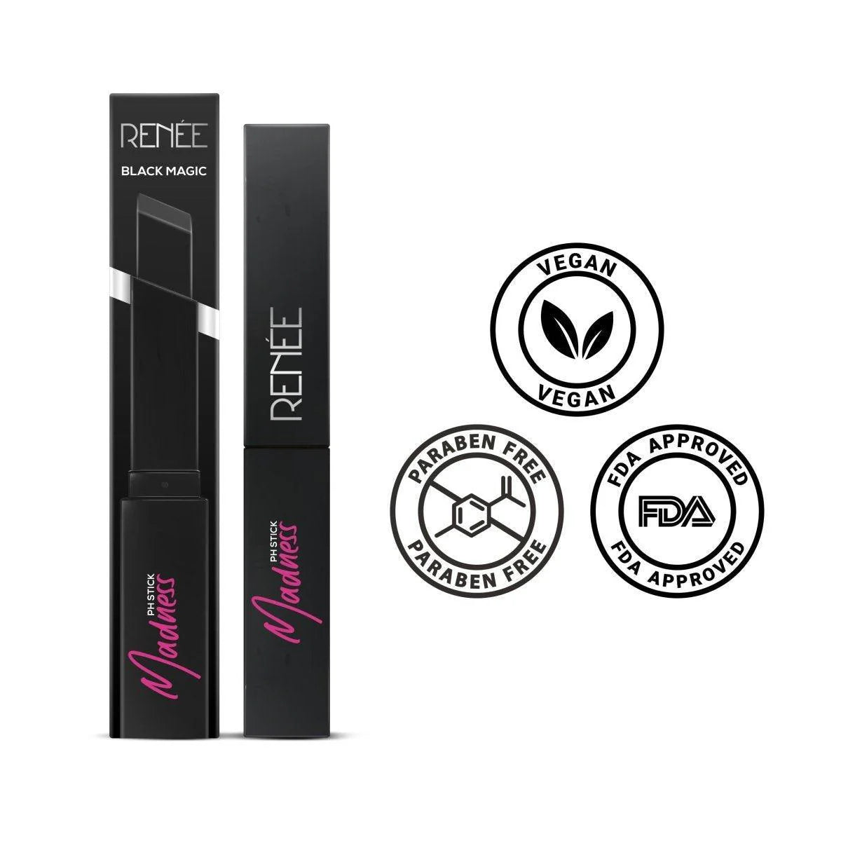 RENEE pH Stick Madness Black Lipstick Pink Payoff 3g