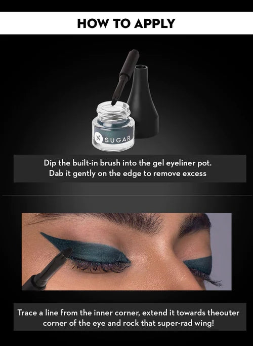 SUGAR Born To Wing Gel Eyeliner - 01 Blackmagic Woman (Black)