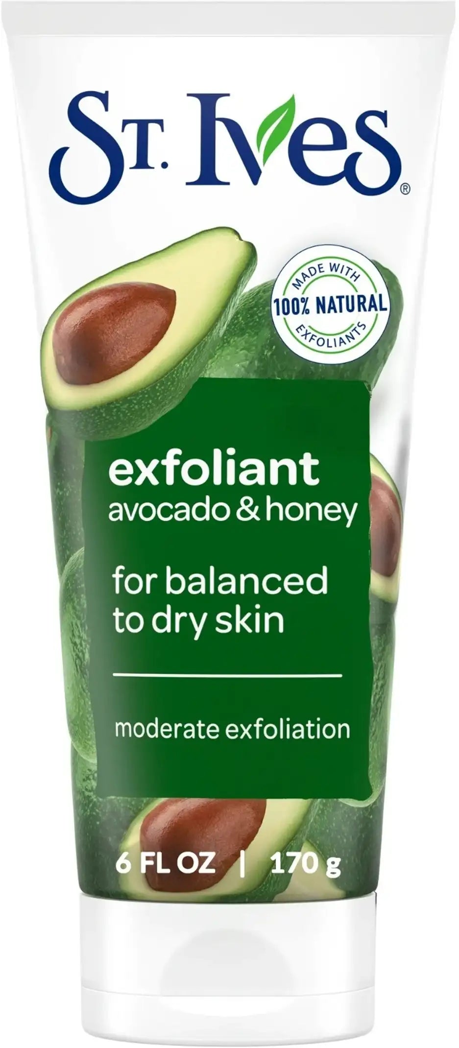 St. Ives Exfoliant Avocado & Honey For Blbanced To Dry Skin Avocat et miel 170