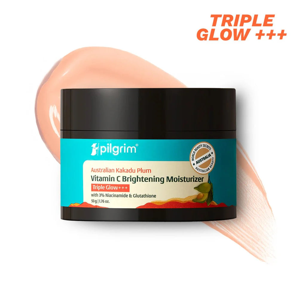 pilgrim Australian Kakadu Plum Vitamin C Brightening Moisturizer Discover Triple Glow 50g
