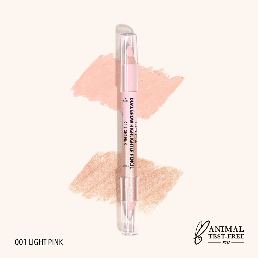 MOIRA Dual Brow Highlighter (001, Light Pink) NET QTY - 2.1x2gms