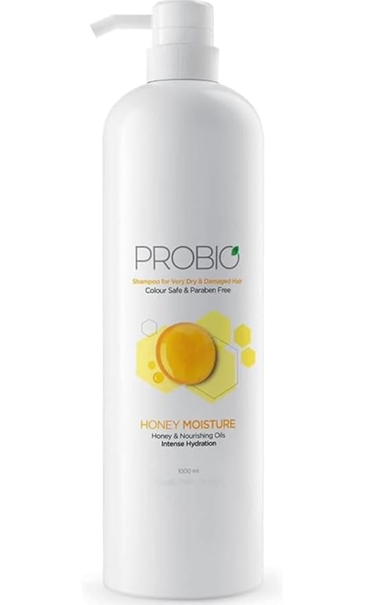 Godrej Probio Honey Moisture Shampoo (1000ml), For Dry & Damaged Hair, No Paraben, With Honey & Nourishing Oil