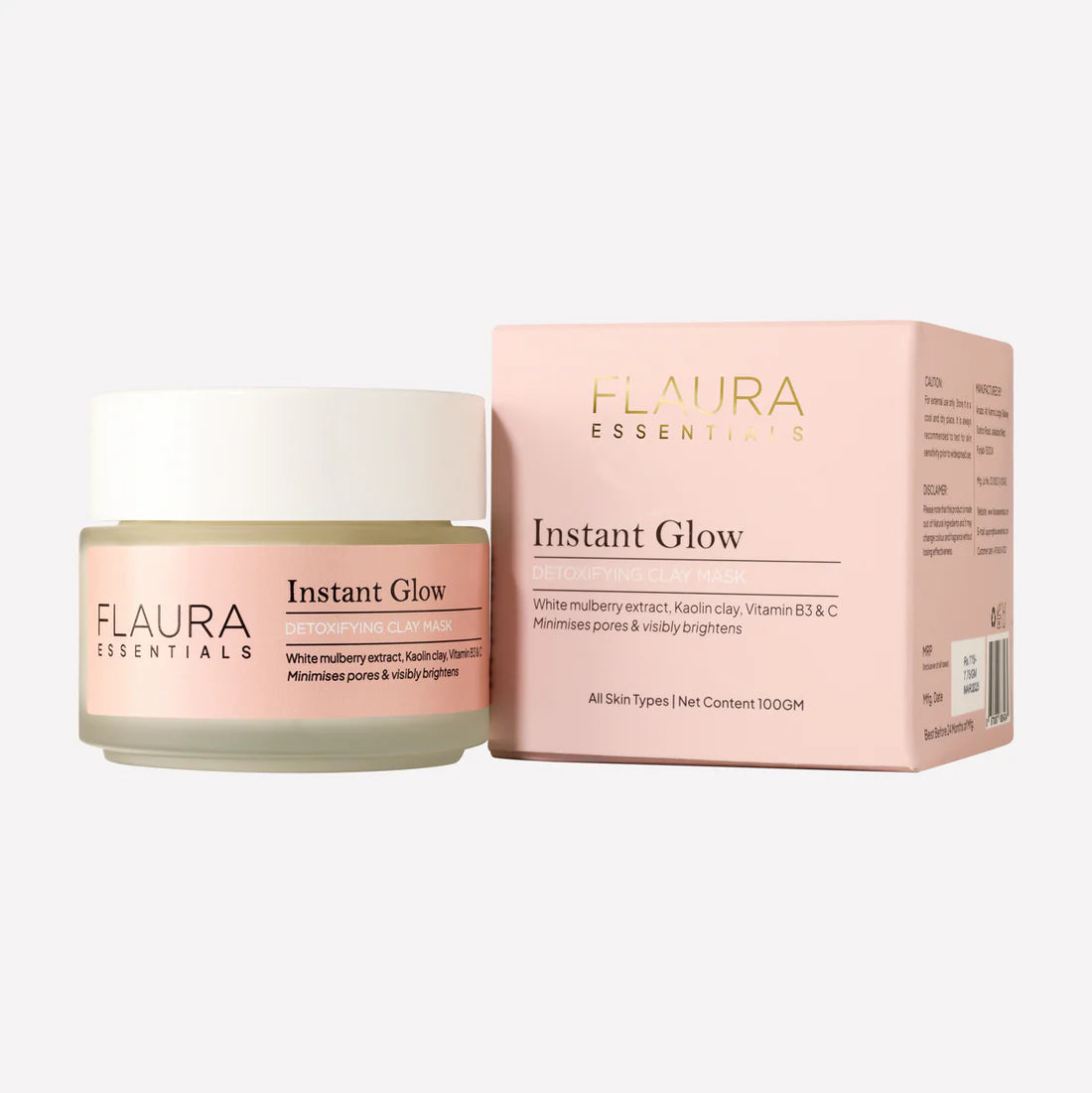 FLAURA ESSENTIALS Instant Glow Clay Face Mask