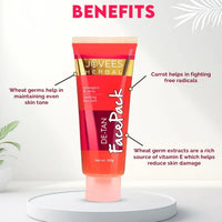 Jovees De-Tan Face Pack With Wheat Germ & Carrot | Revitalizes 100g