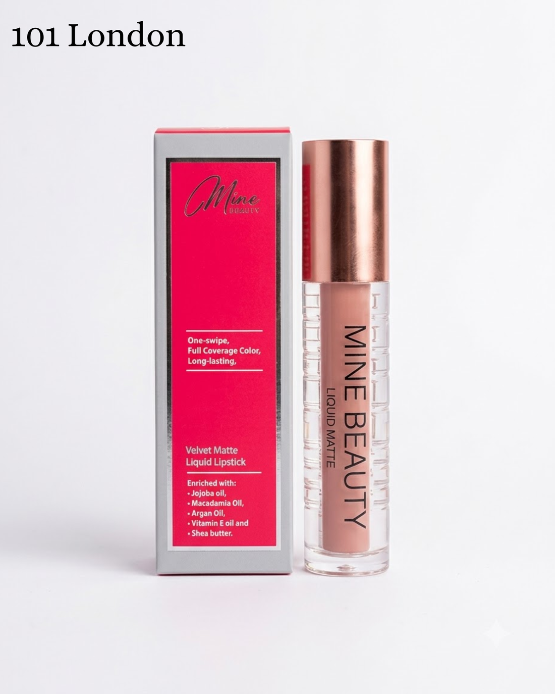 MIne Beauty Velvet Matte Liquid Lipstick One - Swipe,Full Coverage Color,Long Lasting 3.5g