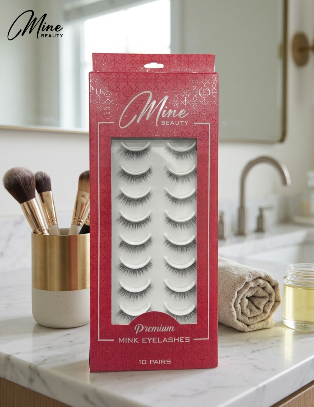 Mine Beauty Premium Mink Eyelashes 10 Pairs