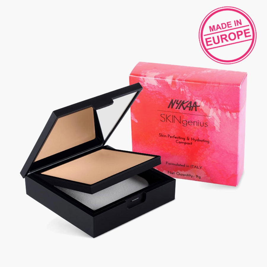 NYKAA Skingenius Skin Perfecting & Hydrating Compact rose beige 02 ( 9g )