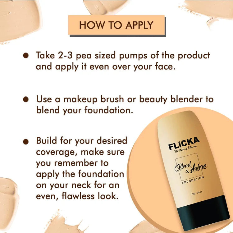 Flicka Blend & Shine Foundation 01 Ivory