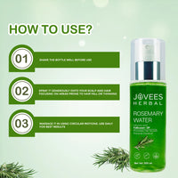 Jovees Rosemary Water Hair Growth Spray | Controls Hair Fall | Increases Hair Density | Fights Dandruff | Lightweight & Non-Greasy | For Men & Women 200ml