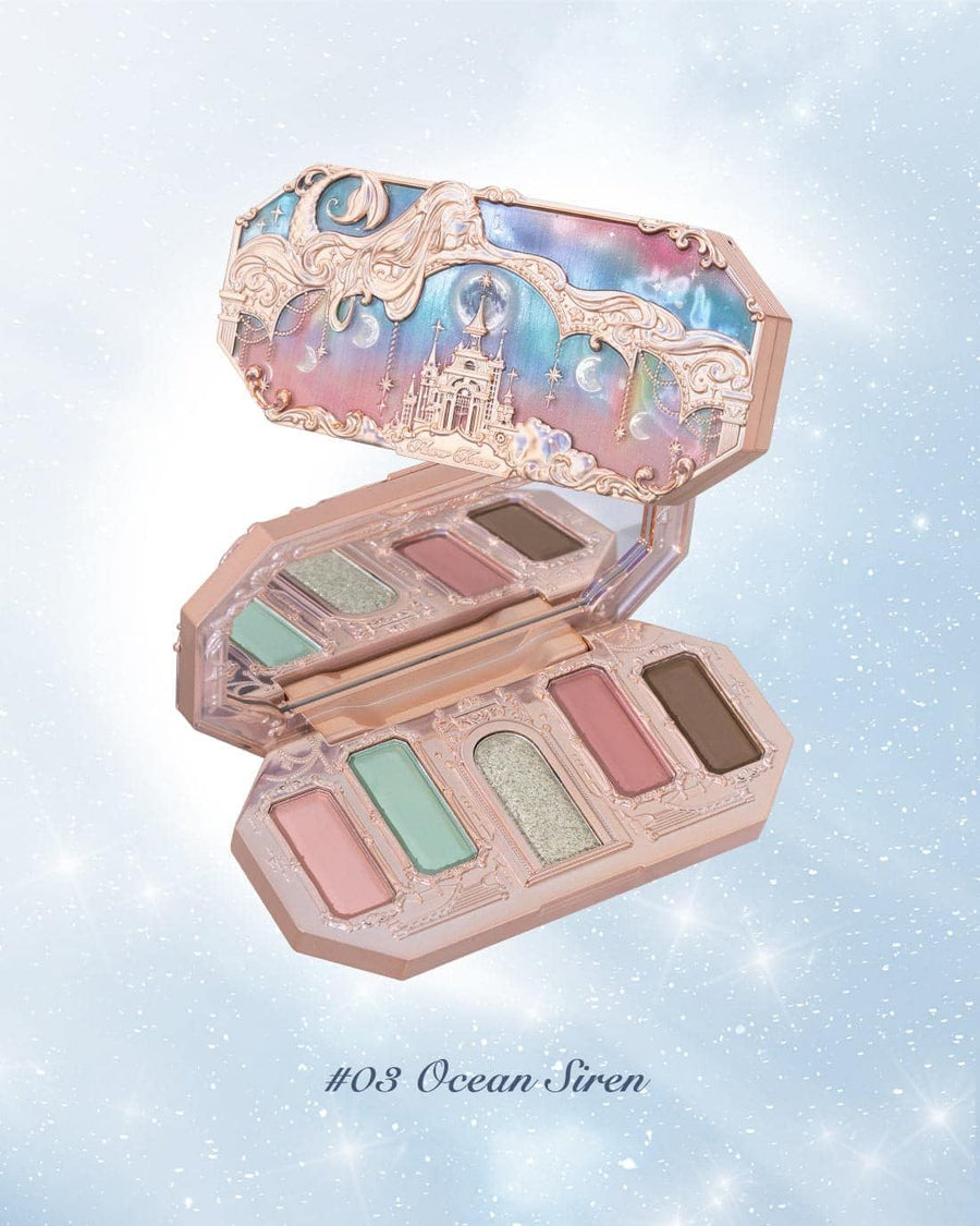 Flower Knows Moonlight Mermaid Five-Color Jewelry Eyeshadow Palette 6.3g (03 Ocean Siren)