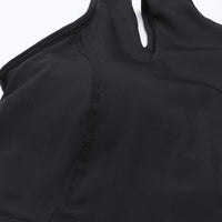 Enamor Shelf Bra Crop Vest | Crew Neck Vest With In-Built Shelf Bra Support | Hugged Fit E123