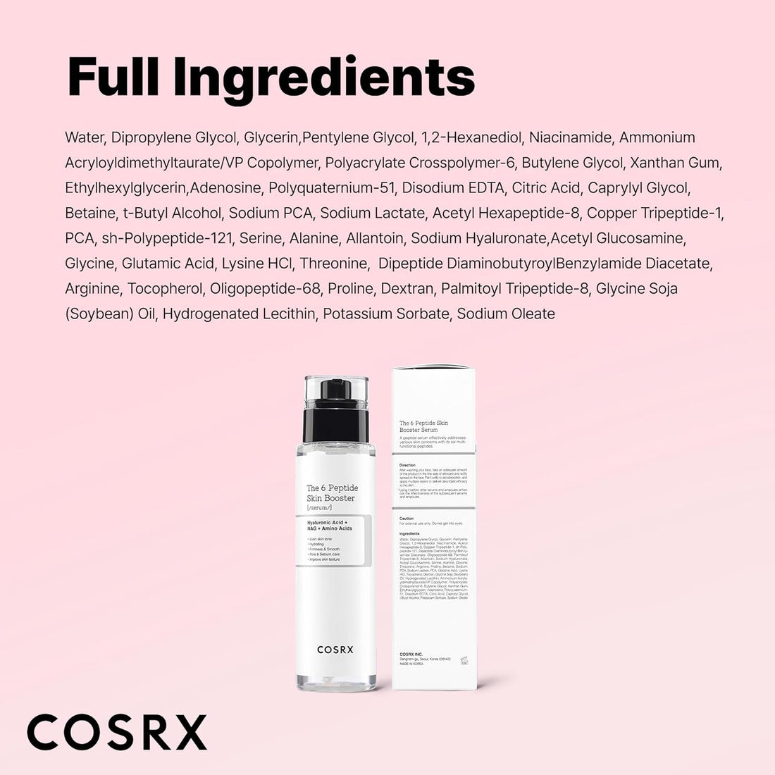 COSRX 6X Peptide Collagen Booster Toner Serum 150ml