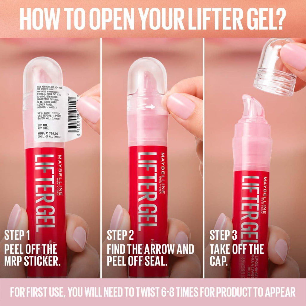 Maybelline New York Lifter Gel Lip Oil In Gel, Sugar Spritz, 6.6ml