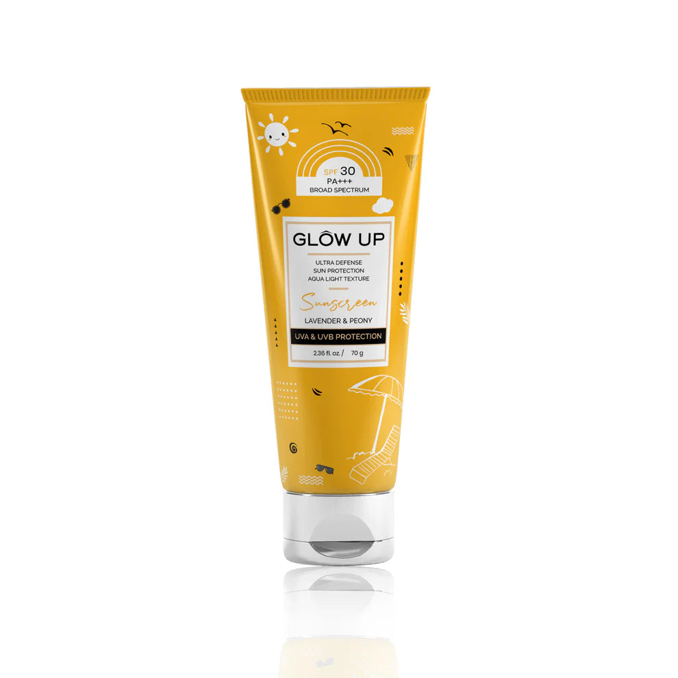Glow Up SUNSCREEN WITH SPF 30 LAVENDER & PEONY - 70g