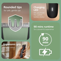 Philips 10-In-1 3000 Series Multipurpose Trimmer for Face & Body for Men MG3931-15