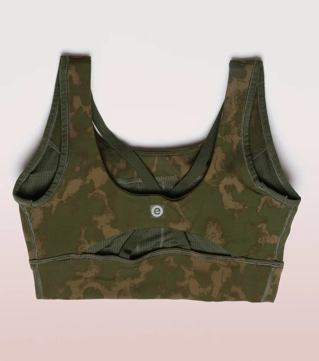 Enamor Longline Sports Bra – Printed | Scoop Neck Medium Impact Dry Fit Sports Bra | Held-in Fit E217