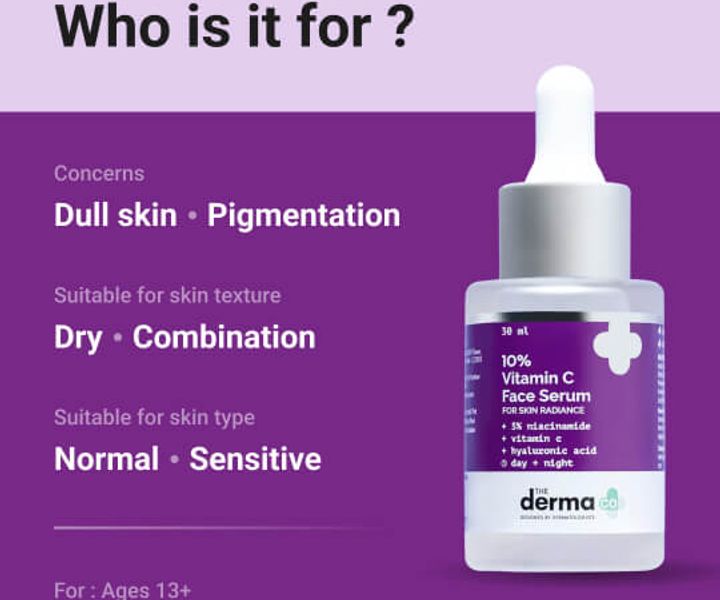 The Derma co 10% Vitamin C Face Serum with 5% Niacinamide & Hyaluronic Acid - 30ml