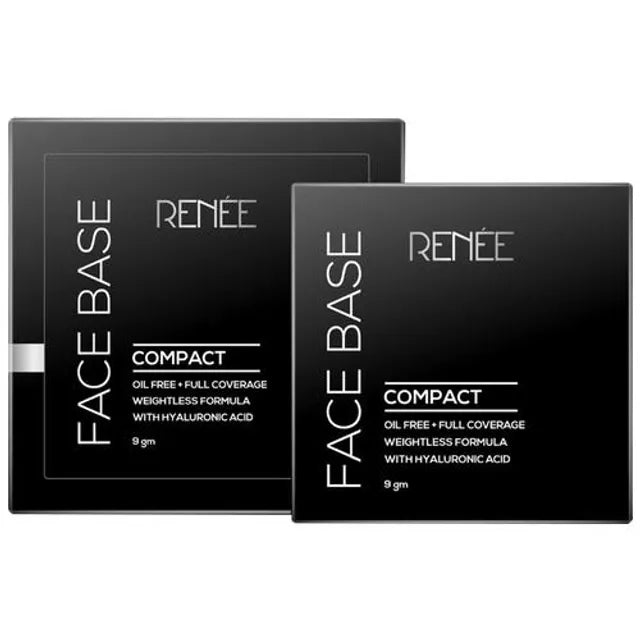 RENEE Face Base Compact - Macadamia Beige, 9 gm