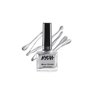 Nykaa Mirror Chrome Nail Lacquer - Molten Sterling 163 (9ml)