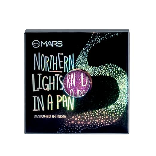 MARS Northern Lights in a Pan Shimmery Eyeshadow Palette, 5g Canadian Gleam, Long lasting, Powder Based, High Shiny Finish, Intense Coverage | Highly Pigmented (ES03-04) (Purple)