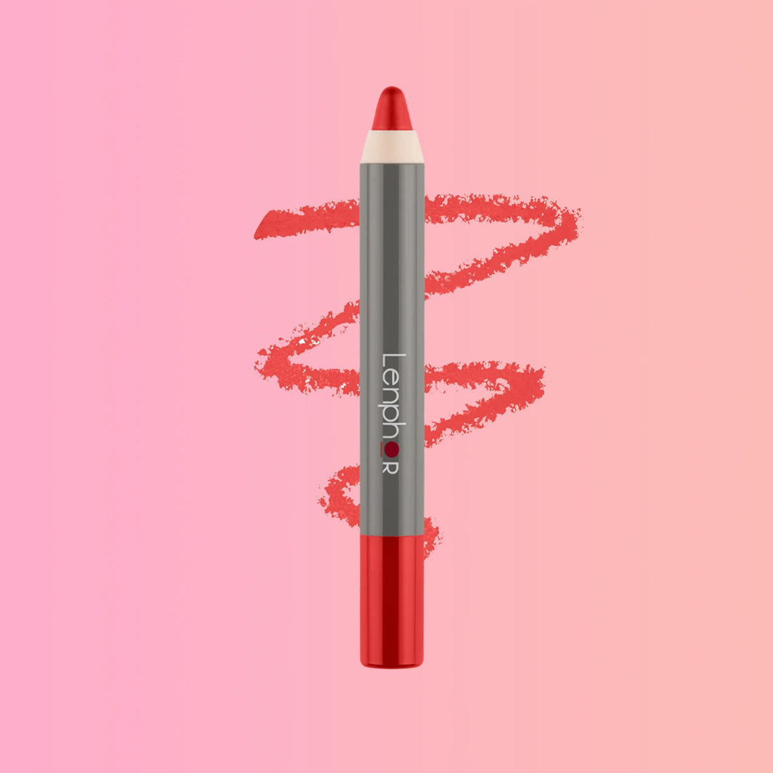 Lenphor Matte Crayon Lipstick Cruelty Free Cupid Red