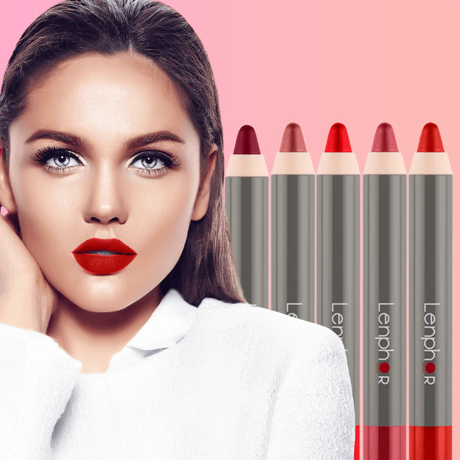 Lenphor Matte Crayon Lipstick Cruelty Free Cupid Red