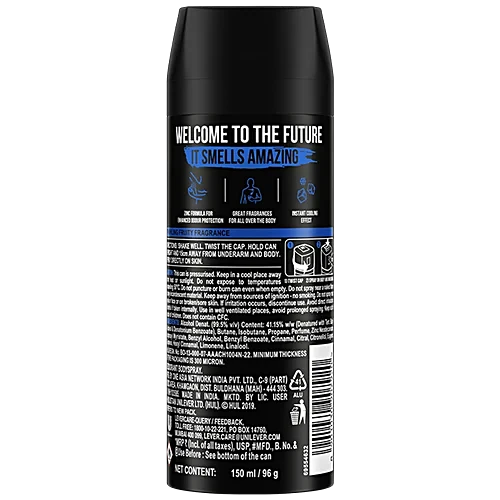 Axe Recharge Midnight Long Lasting Deodorant Body Spray For Men 150ml