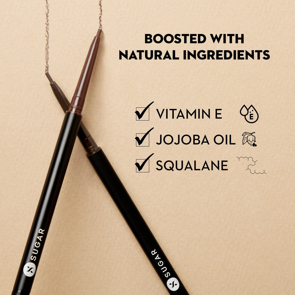 SUGAR Cosmetics Arch Arrival Micro Brow Pencil | 0.09 gm (01 Jerry Brown)