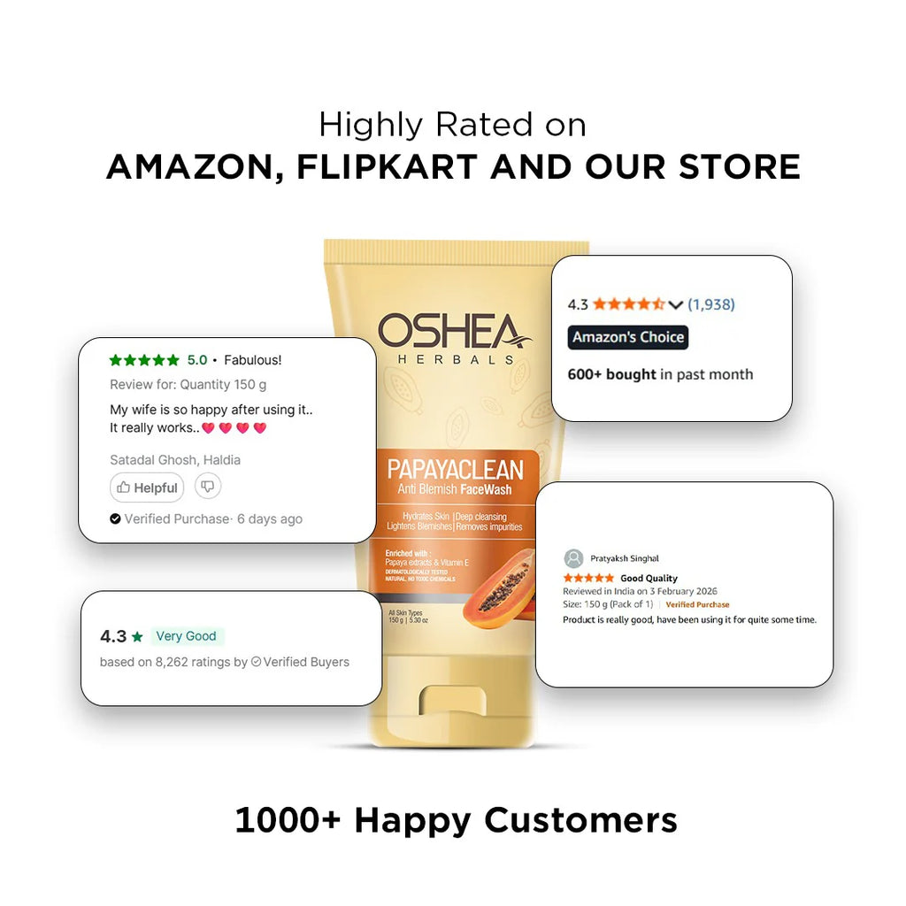 Oshea Herbals Papaya Clean Anti Blemish Facewash 150ml