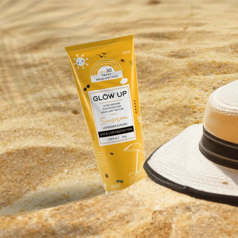 Glow Up SUNSCREEN WITH SPF 30 LAVENDER & PEONY - 70g