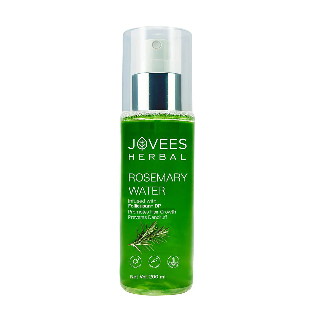 Jovees Rosemary Water Hair Growth Spray | Controls Hair Fall | Increases Hair Density | Fights Dandruff | Lightweight & Non-Greasy | For Men & Women 200ml
