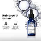 L’Oréal Professionnel Serioxyl Advanced Hair Growth Serum for scalp | Powered by Stemoxydine 5% + Resveratrol | Stimulates dormant hair roots and thickens hair fibre | Hairgrowth serum for men and women