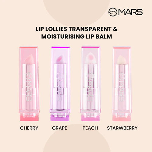 Mars Lip Lollies | Moisturising Lip Balm Strawberry 3.2g