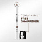RENEE Midnight Kohl Pencil One-Swipe-Application with rich color Payoff - Smudgeproof and waterproof - Enriched with Vitamin E, Olive Oil and Castor Oil - 1.5 Gm