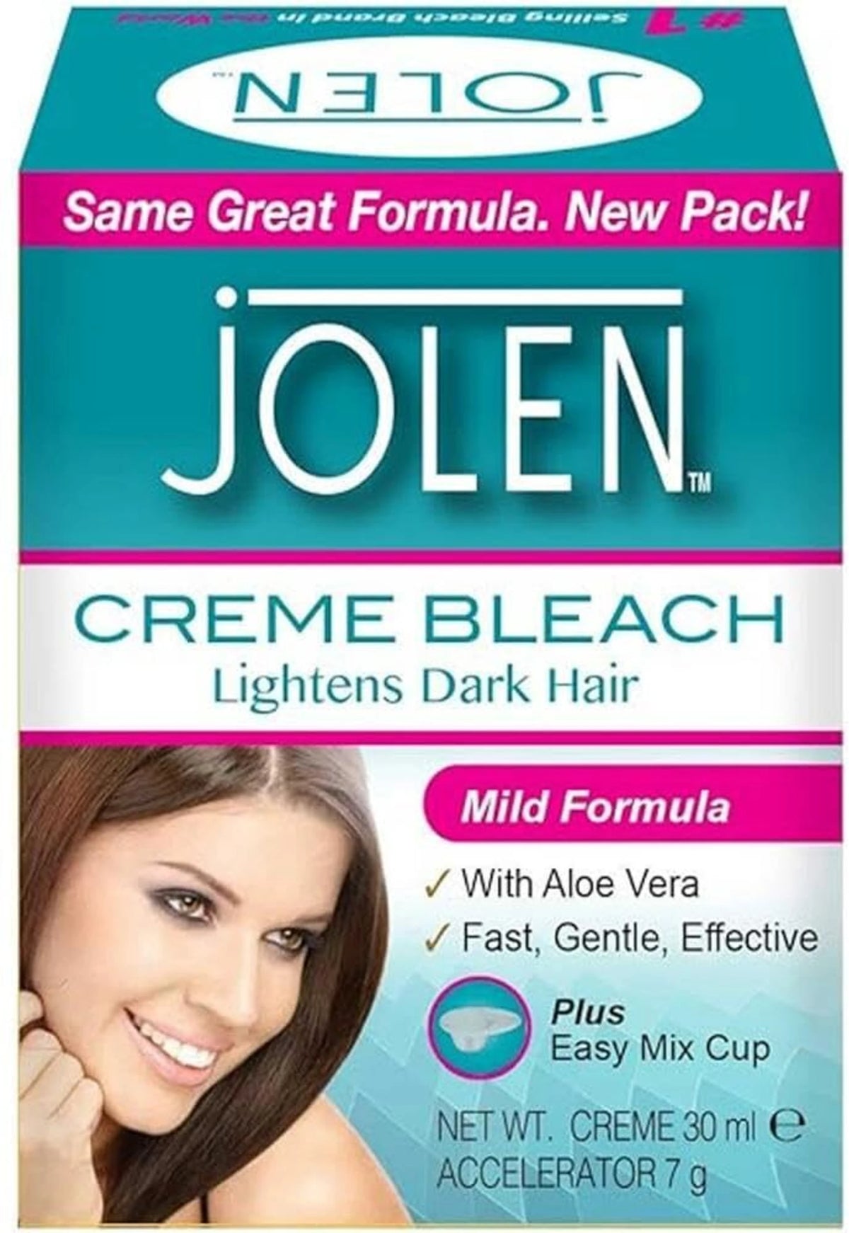 JOLEN Facial Cream Bleach Mild Formula With Aloe vera, Fast, Gentle,Effective (30 g)