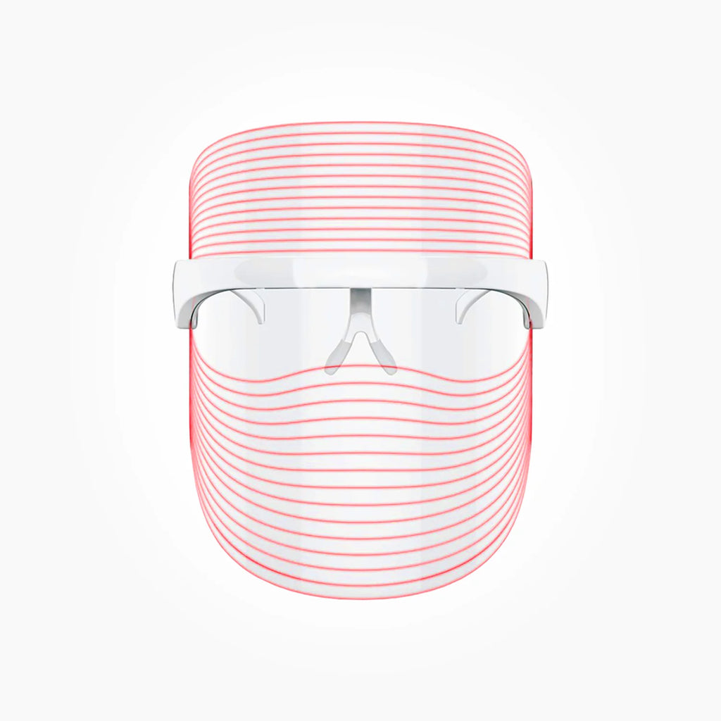 WINSTON LED LIGHT THERAPY FACE MASK TRANSPARENT & WHITE WITH 3 LIGHT MODES