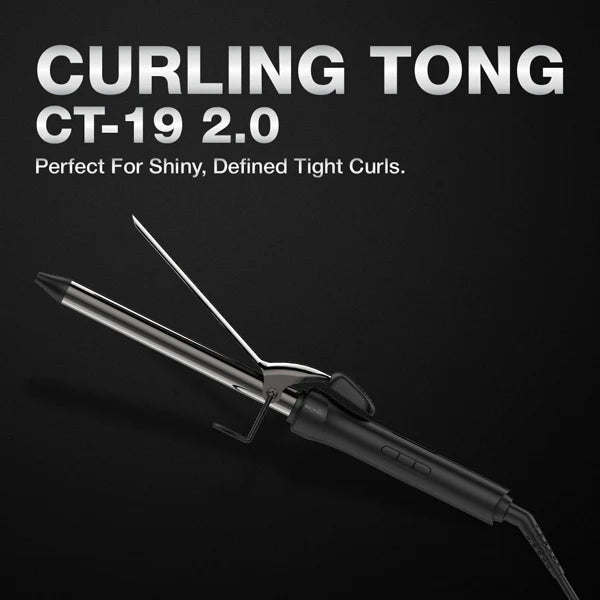 Ikonic Professional Curling Tong Ceramic Shine infused Barrel Heat Ready indicator System CT-25