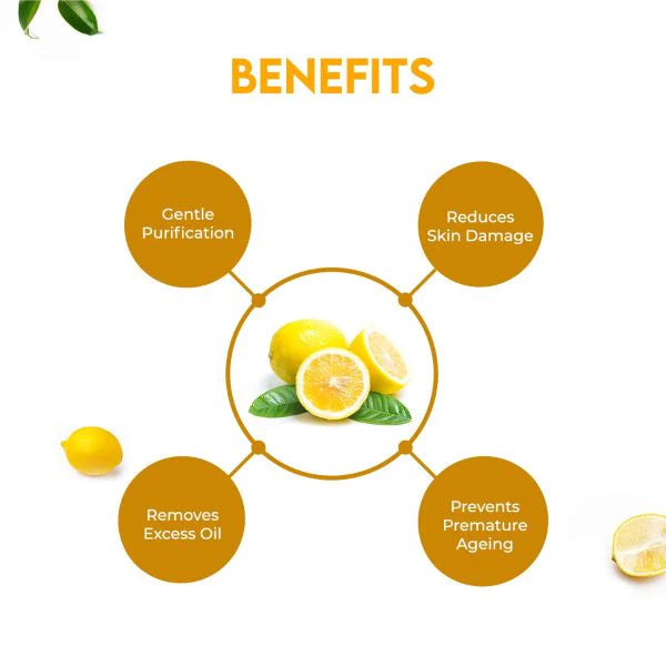 Jovees Lemon Face Wash With Lemon, Orange Peel & Kakadu Plum Extract 120ml