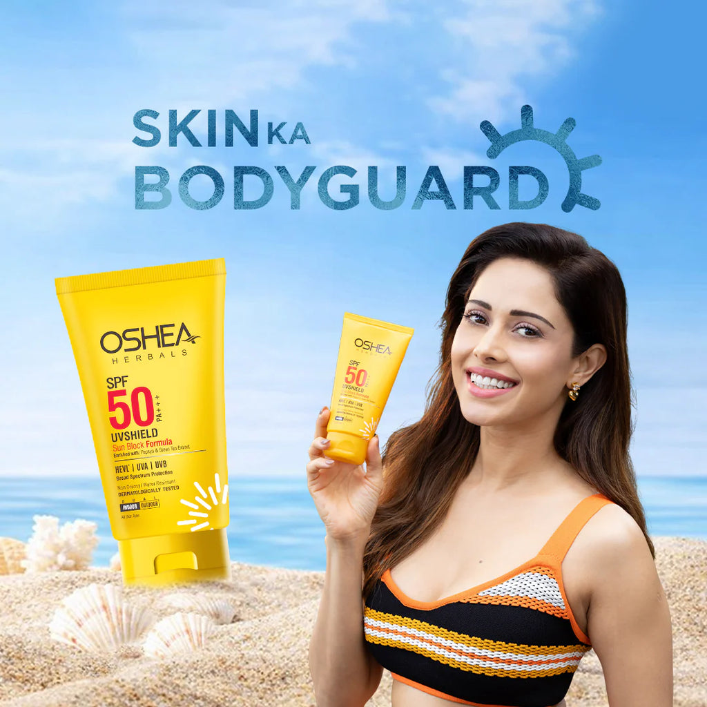 Oshea Herbals Uv Shield Sun Block Formula SPF 50 PA+++ All Type Skin 120g