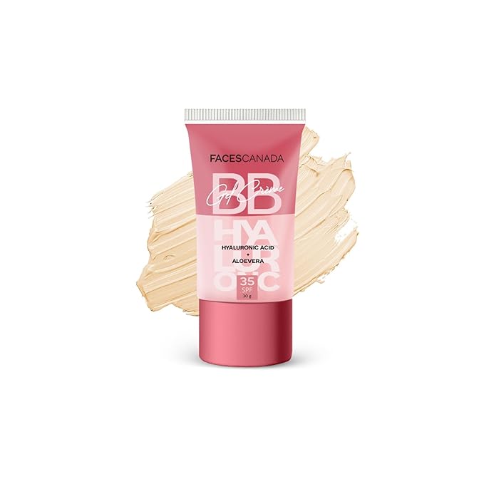 FACESCANADA SPF 35 BB Gel Crème 30g | Multitasking | Even Skin Tone | Instant Glow | Smooth Flawless Matte Finish | Hydrating | Lightweight & Nonsticky Light Vanilla,01