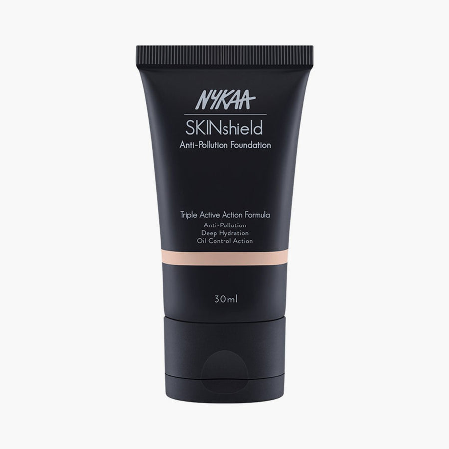 NYKAA SkinShield Anti-Pollution Matte Foundation - Frisky Creme- 03 ( 30ml )