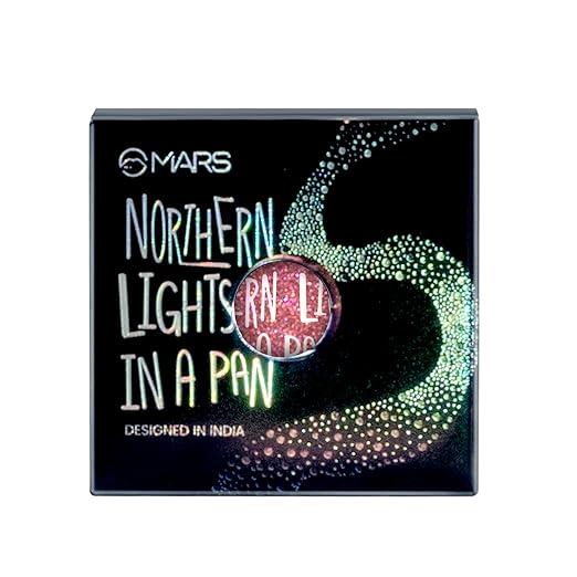 MARS Northern Lights in a Pan Powder Based Shimmery Eyeshadow Palette, 5g Finland Flash| Longlasting, High Shiny Finish | Intense Coverage | Highly Pigmented (ES03-03)