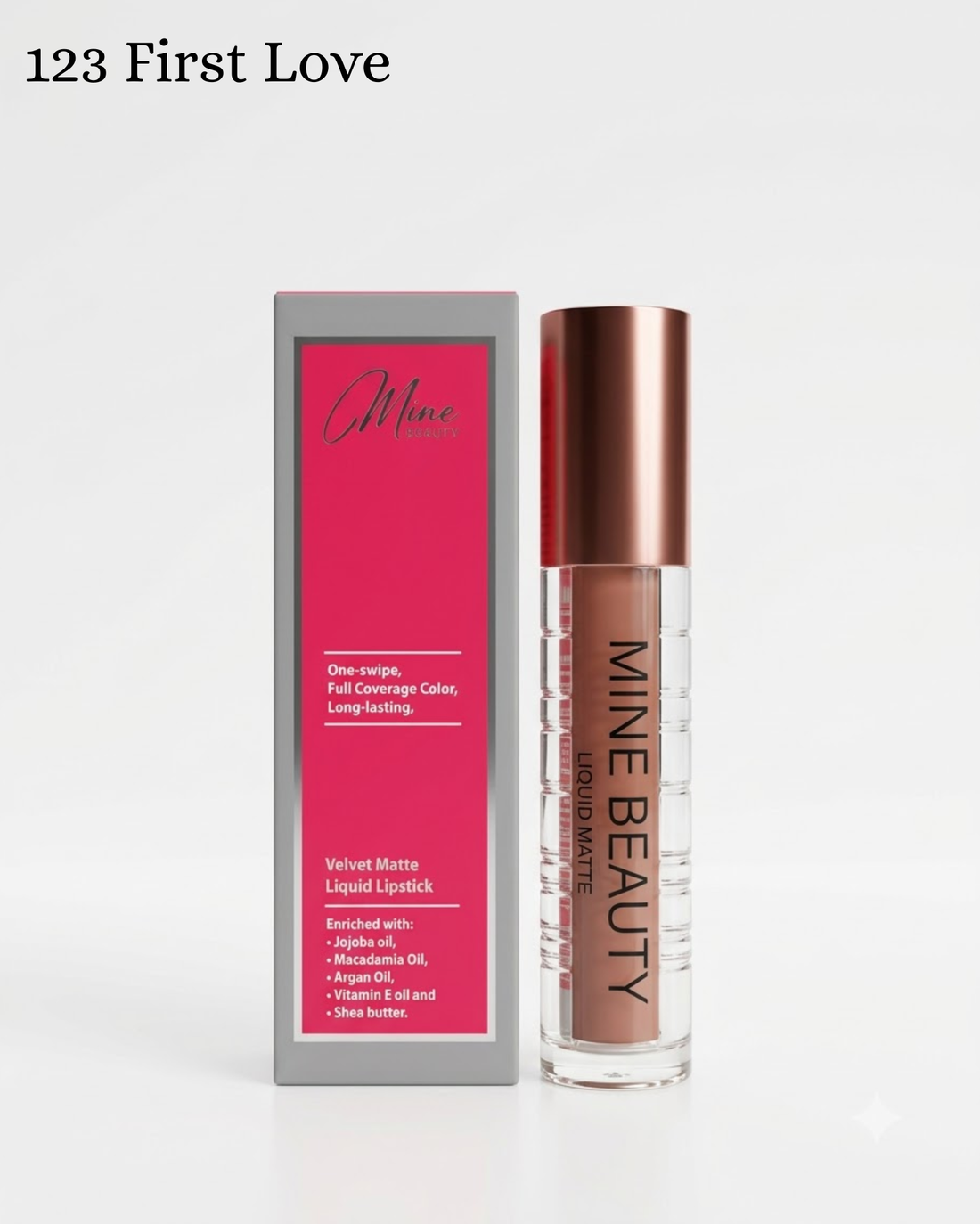 MIne Beauty Velvet Matte Liquid Lipstick One - Swipe,Full Coverage Color,Long Lasting 3.5g
