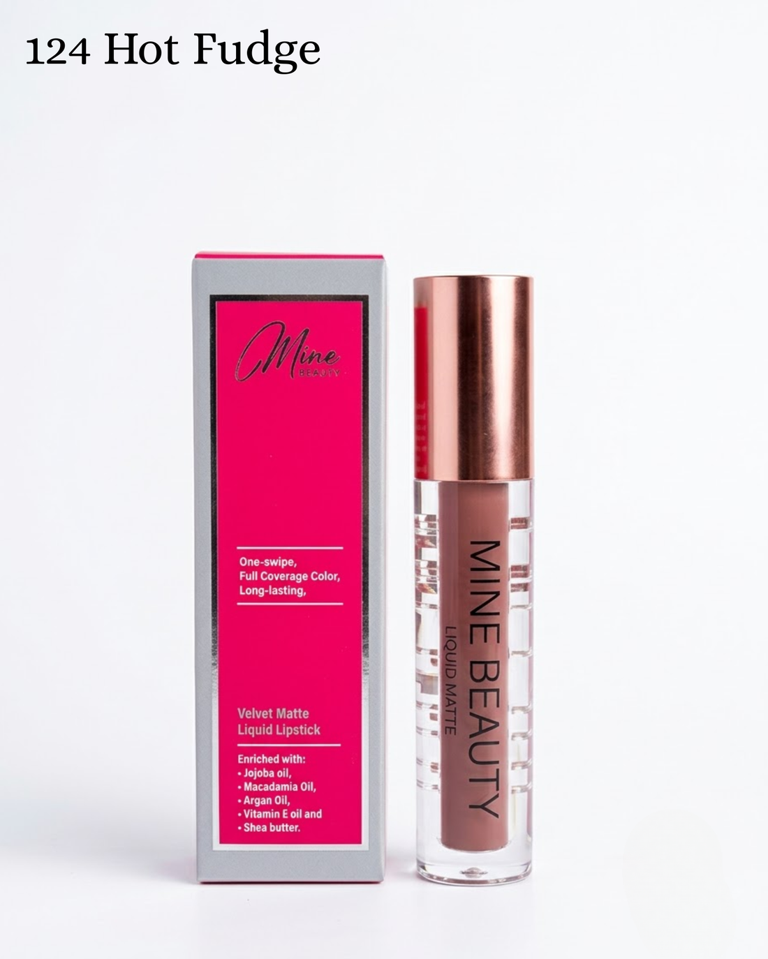 MIne Beauty Velvet Matte Liquid Lipstick One - Swipe,Full Coverage Color,Long Lasting 3.5g
