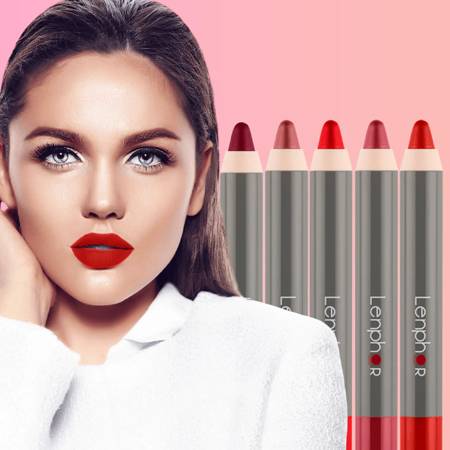 Lenphor Matte Crayon Lipstick Cruelty Free Red Cherry