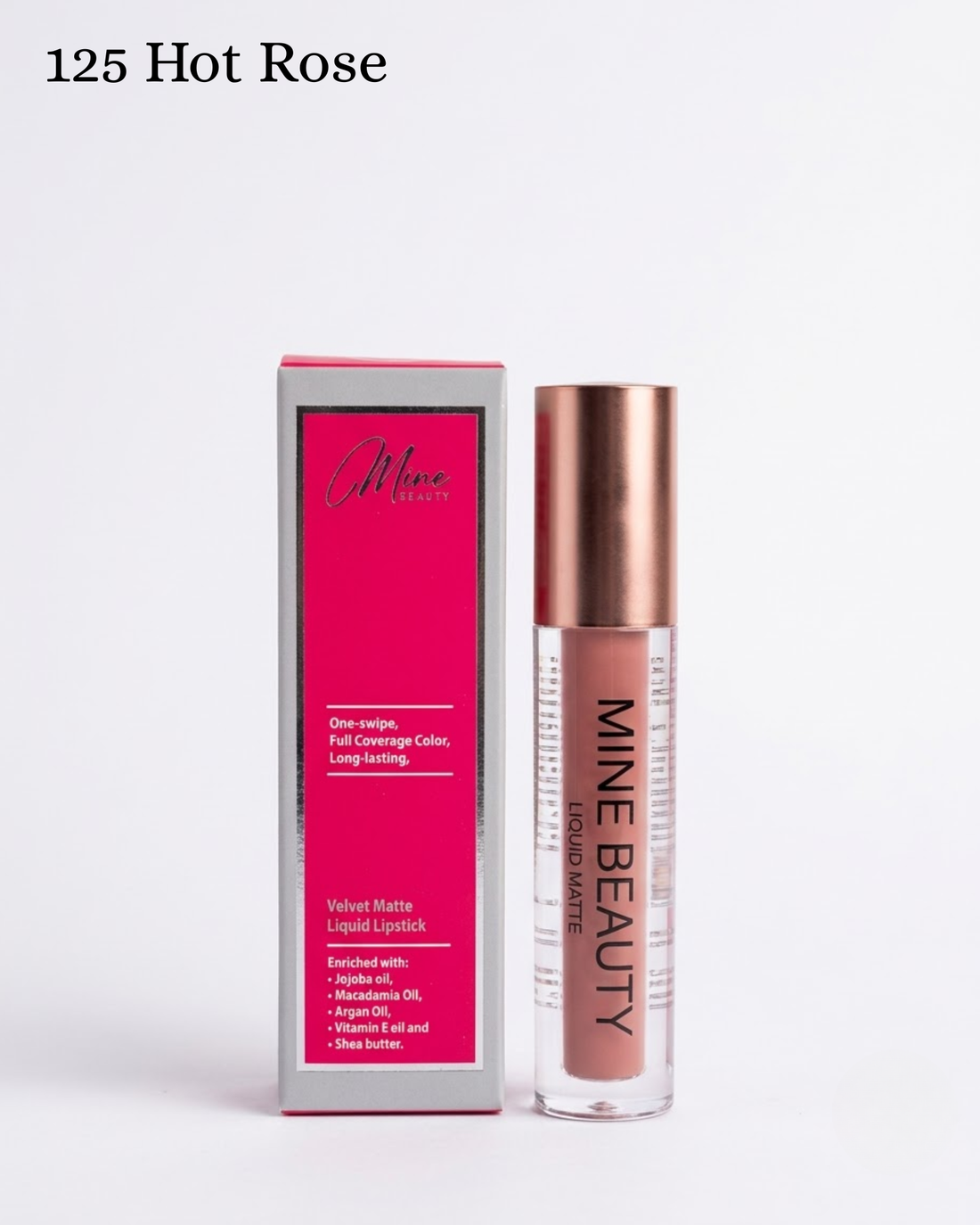 MIne Beauty Velvet Matte Liquid Lipstick One - Swipe,Full Coverage Color,Long Lasting 3.5g