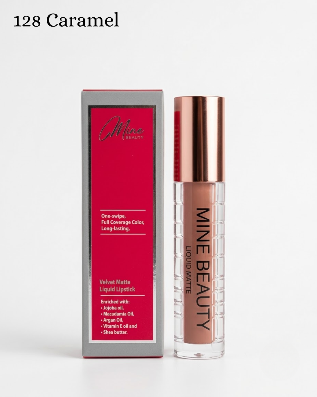MIne Beauty Velvet Matte Liquid Lipstick One - Swipe,Full Coverage Color,Long Lasting 3.5g