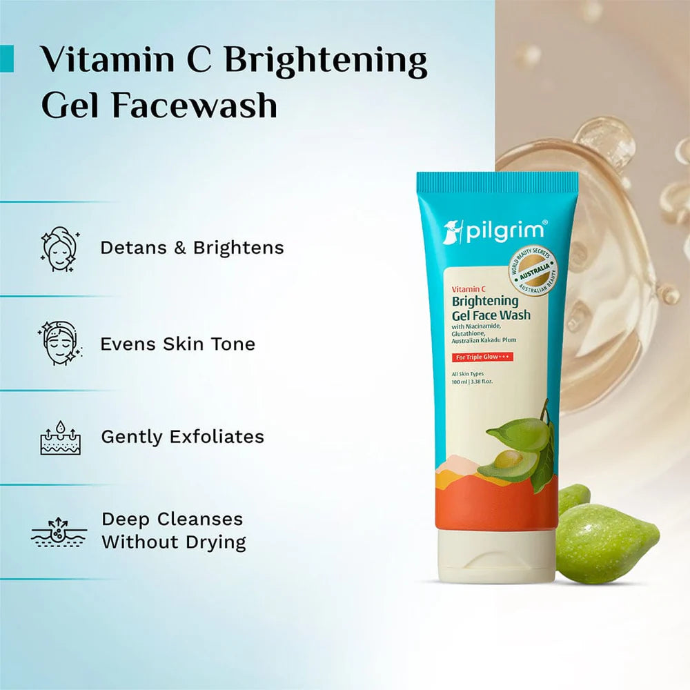 pilgrim Vitamin C Brightening Gel Face Wash 100ml
