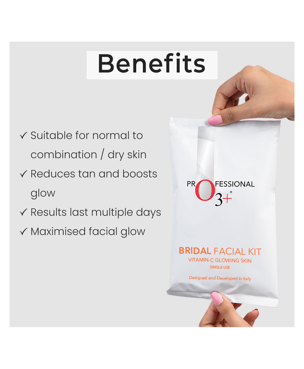 O3+ Bridal Facial Kit Vitamin C Glowing Skin (78ml+84ml)
