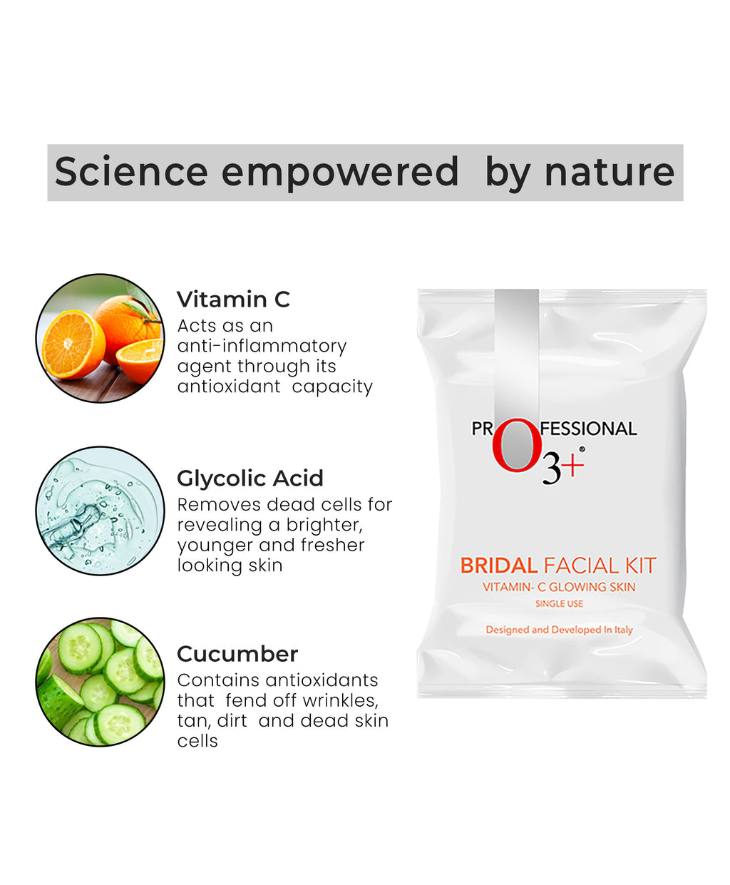O3+ Bridal Facial Kit Vitamin C Glowing Skin (78ml+84ml)